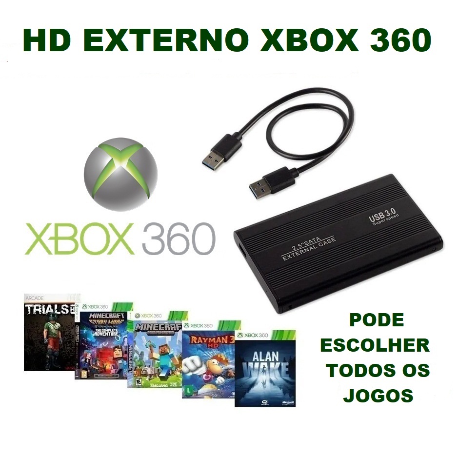 Hd Externo com Jogos para Xbox 360 Rgh
