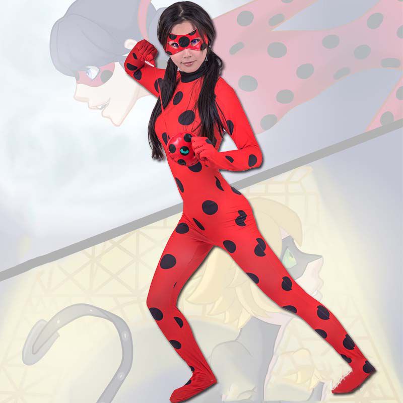 Fantasia infantil Miraculous Ladybug Cat Noir Cosplay para meninos e  meninas (G-120-130 cm, preta) : : Moda