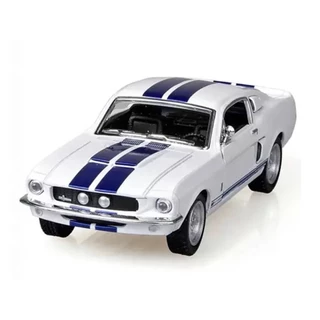 Miniatura Shelby GT 500 1967 Kinsmart 1:38 Metal e Fricção Branco
