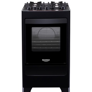 Fogão 4 bocas Dako Supreme Glass Preto  com mesa de vidro - Bivolt
