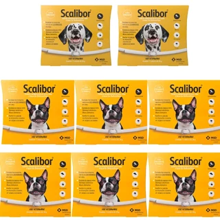 2 Coleiras Scalibor G 65cm + 6 Scalibor P 48cm Leishmaniose em Oferta na Shopee