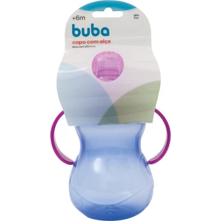 Copo de Treinamento Infantil Com Alça Azul e Roxo 350ml 09739 Buba