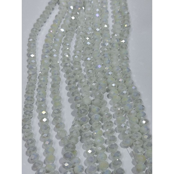 Fio de Cristal Achatado Chinês 8mm (Parte 1) - Kit com 5