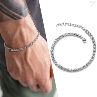 Pulseira Masculina de Corrente Aço Inox 316l Antialérgico Não fica preto Ajustável cor prata Qualidade Bracelete