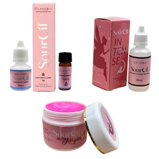 Kit Sobrancelha SourCil Henna Escolha a Cor + Gel Modelador Pasta Magica + Intensificador de Cor Renna 30ml