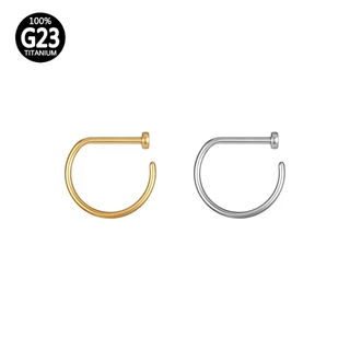 Piercing Argola D-RING Titânio / Septril, Rook, Conch, Nariz