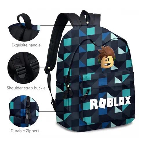 Conjunto de mochila e lancheira para estudantes de desenho animado Roblox -  Escorrega o Preço