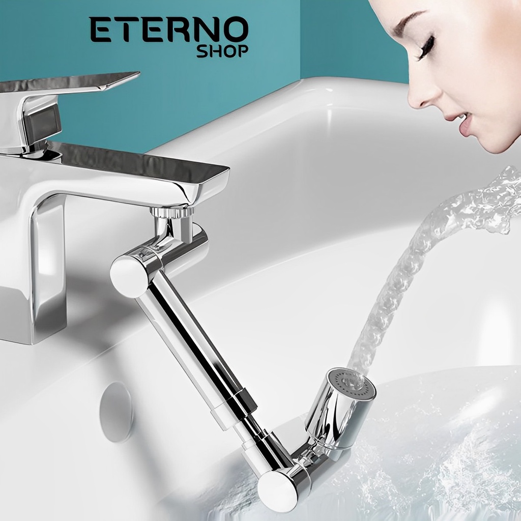 Extensor Duplo De Torneira Giratório Para Banheiro Cozinha Lavatório á Prova De Respingos
