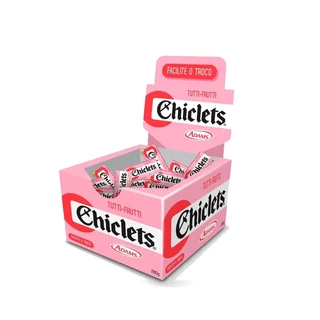 Chiclete sabor Tutti Frutti caixa 100 unidades ou 50 unidades - Adams/Chiclets