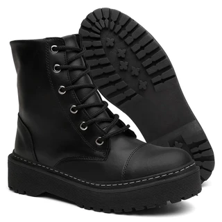 Bota Feminina Tratorado Blogueira Cano Curto Envio imediato