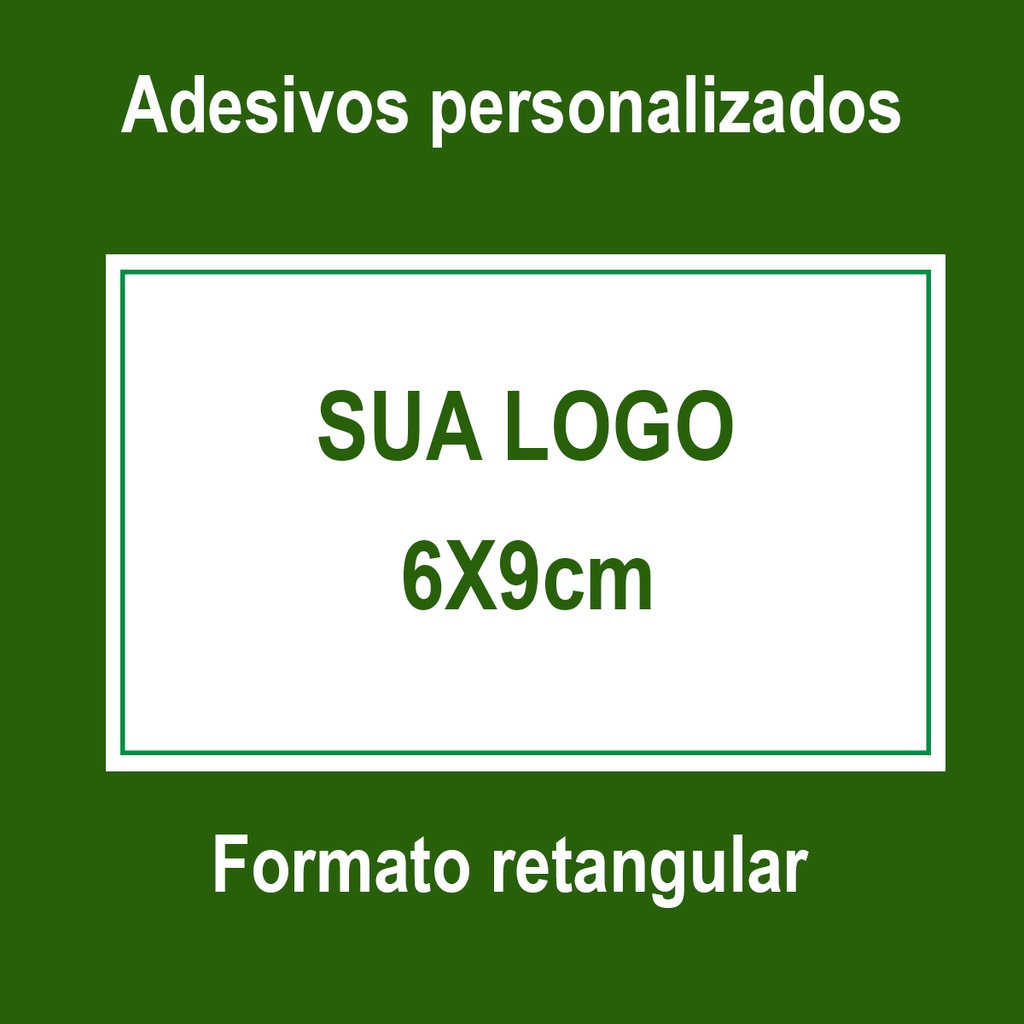 Adesivos rótulos etiquetas retangulares 6x9cm - 50 unidades