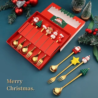 Garfo De Natal Decorações Para Casa Presentes Navidad 2022 Decoração De Mesa Infantis