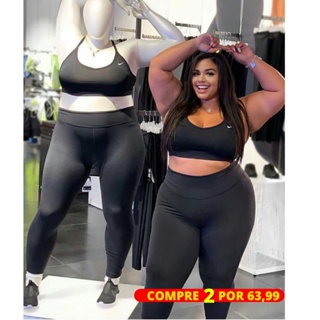 Legging Plus Size G1 G2 G3 G4 G5 G6 Leg Plus Legue Plus Feminina Poliamida  Spandex PINA Fitness