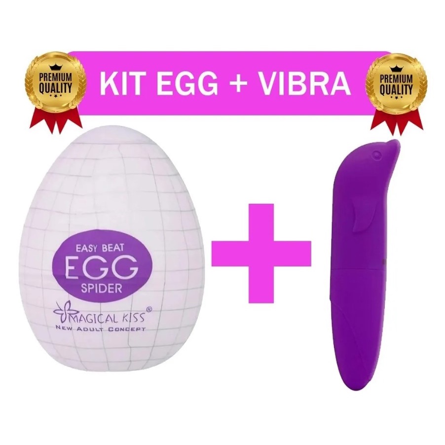 Kit Casal Masturbador Massageador Punheta Ovo Egg + Golfinho | Shopee Brasil