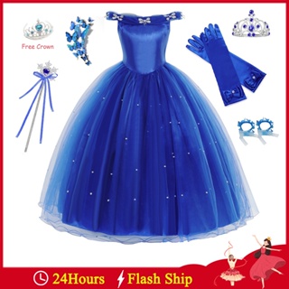 Vestido Infantil Princesa Cinderela Luva E Saiote De Armação - Loja Moda  Sunset - o melhor da Moda Feminina.