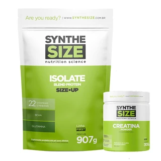 Whey Protein Blend Isolate 907g + Creatina Pura Monohydratada 300g - Synthesize