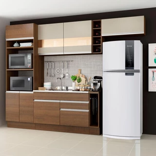 Cozinha Completa Madesa Safira com Armário e Balcão (Sem Tampo e Pia) em Oferta na Shopee