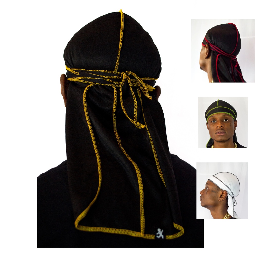 Bandana Touca Durag Branca E Plastic Bag 360 Waves Hip Hop | Shopee Brasil