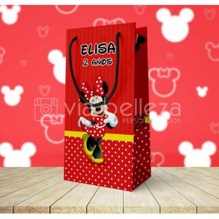 15 SACOLINHAS Personalizadas Minie. aniversário