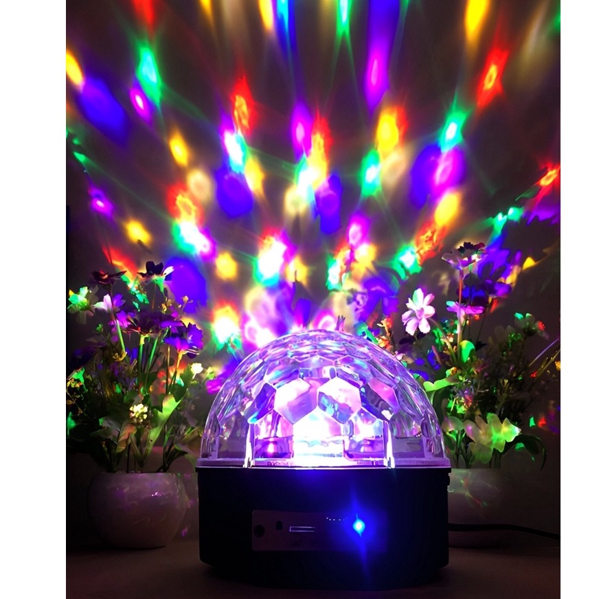 Bola Maluca Bluetooth Led Rgb Mp3 Projetor Holográfico Magic Ball Light 24w Dmx 8chN YB-M3