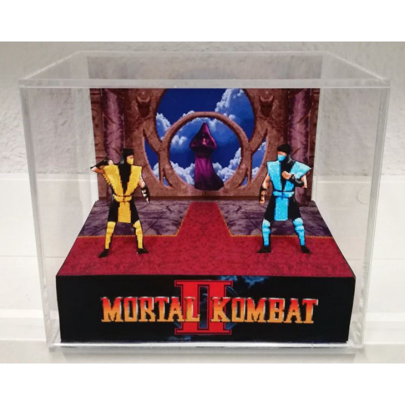 Cubo diorama mortal Kombat 2 Scorpion vs sub zero