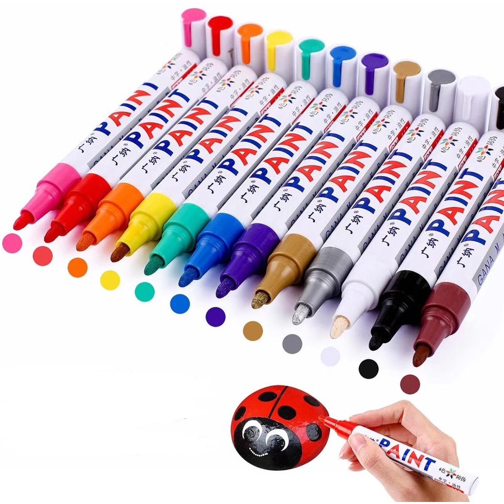 1 Caneta Permanente A Prova D'água Paint Marker