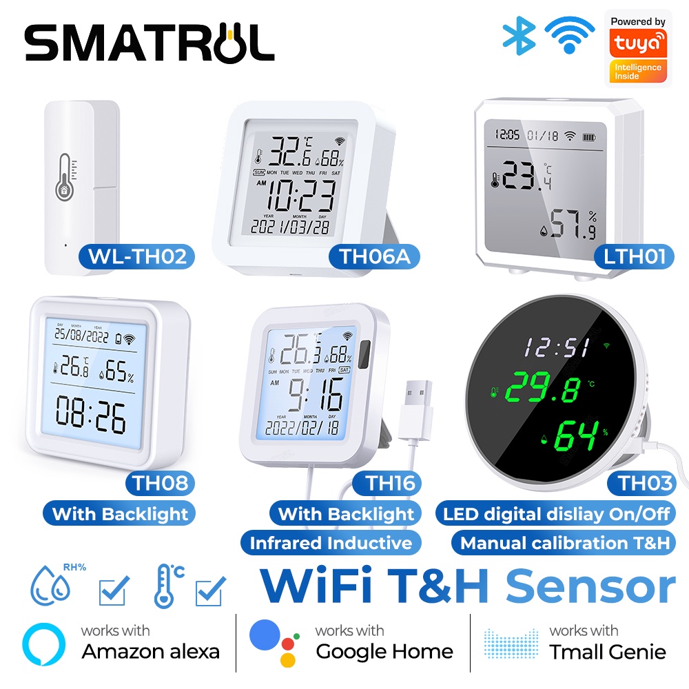 Sensor Temperatura e Humidade WiFi * Ecrã * Tuya * Alexa Google