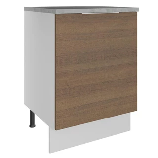 Balcão Madesa Stella 60 cm 1 Porta - Branco/Rustic em Oferta na Shopee