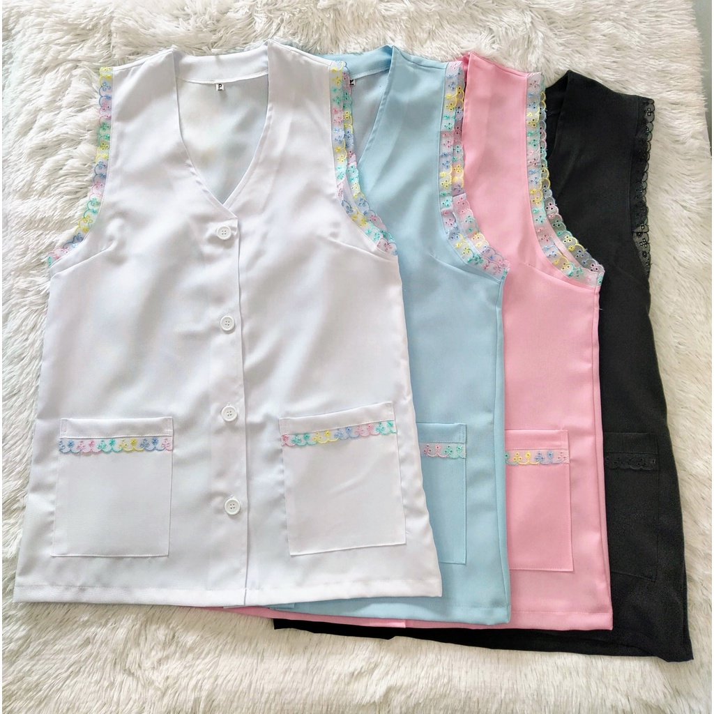 Avental Jaleco Bata Professor com lese colorido