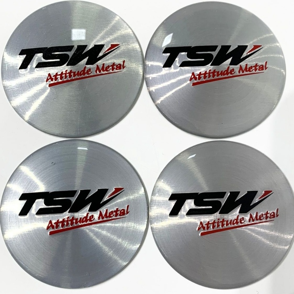 Jogo 4 Emblemas Logo Adesivo Roda TSW 55mm | Shopee Brasil