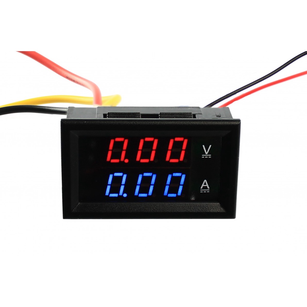 Voltmetro Amperometro LED Doppio Digitale DC 100V 10-100A Con Shunt, Nuovo