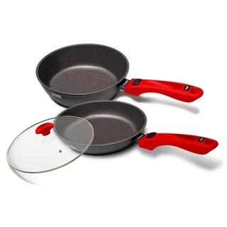Panelas Ichef Polishop com Tampa - Sauté - Day By Day 24Cm - Vermelha