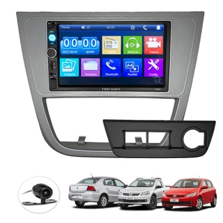 Kit Central Multimidia DVD 2 Din Mp5 VW Gol Saveiro Voyage G5 Grafite