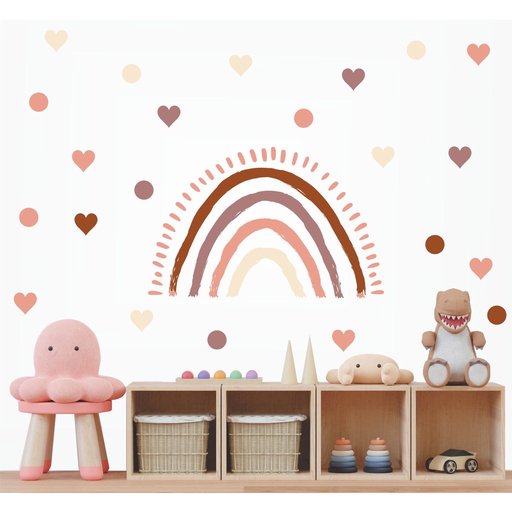 Adesivo de Parede Arco Iris Boho Terracota