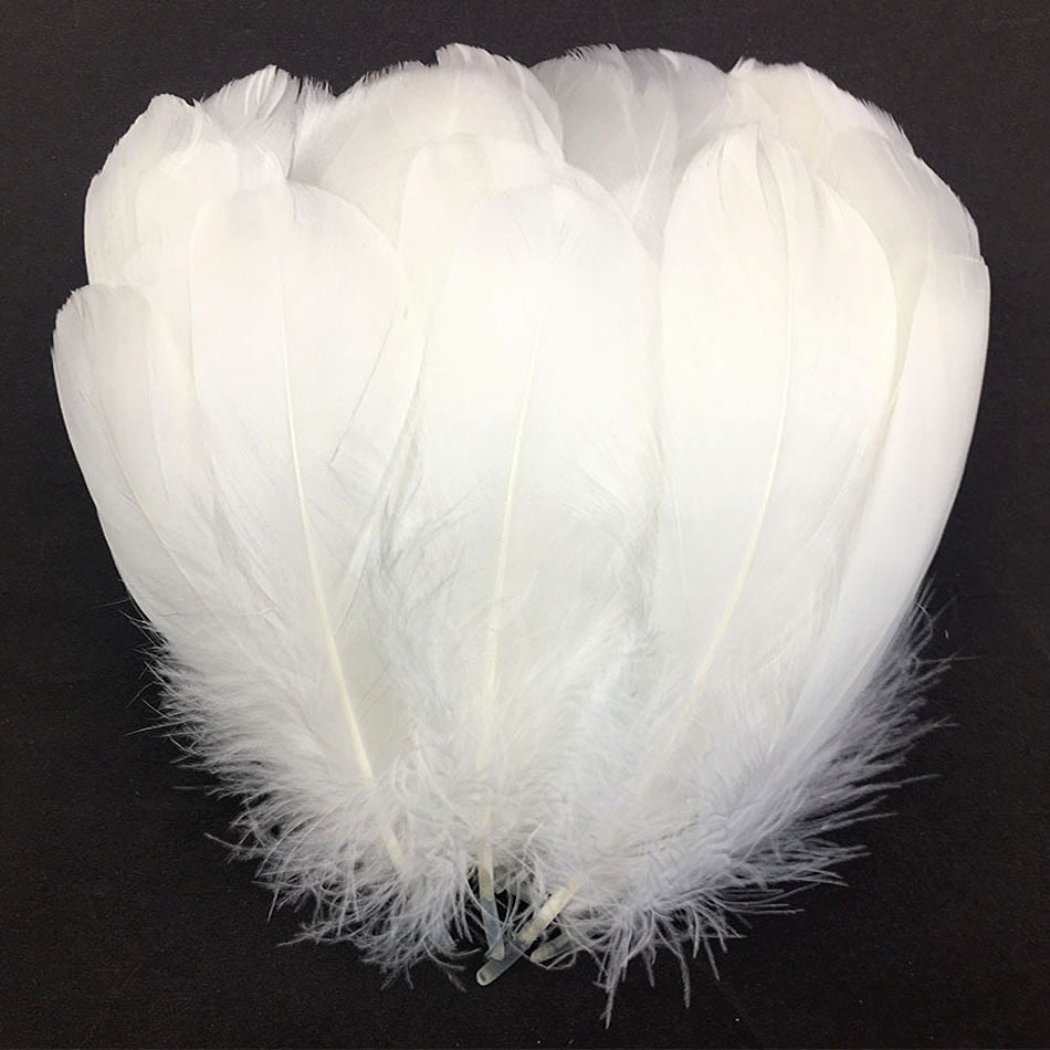 100Pieces 6-8 Polegadas Pena De Ganso Natural Branco Artesanato DIY Penas Coloridas Em Casa Joias Fazendo Festa De Casamento Atacado Ameixas Carnaval Decorações