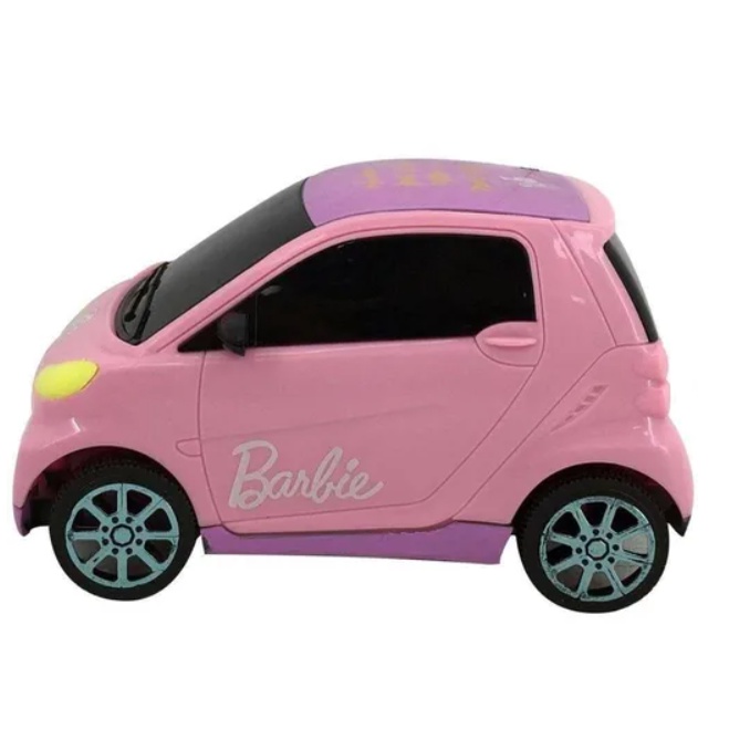 Carrinho Barbie de Controle Remoto Conversível Rosa Viajante Fashion Driver