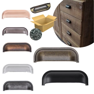 Puxador concha Puxadores Moveis gaveta Puxador Colonial Puxador para armário de cozinha Kit 6 peças