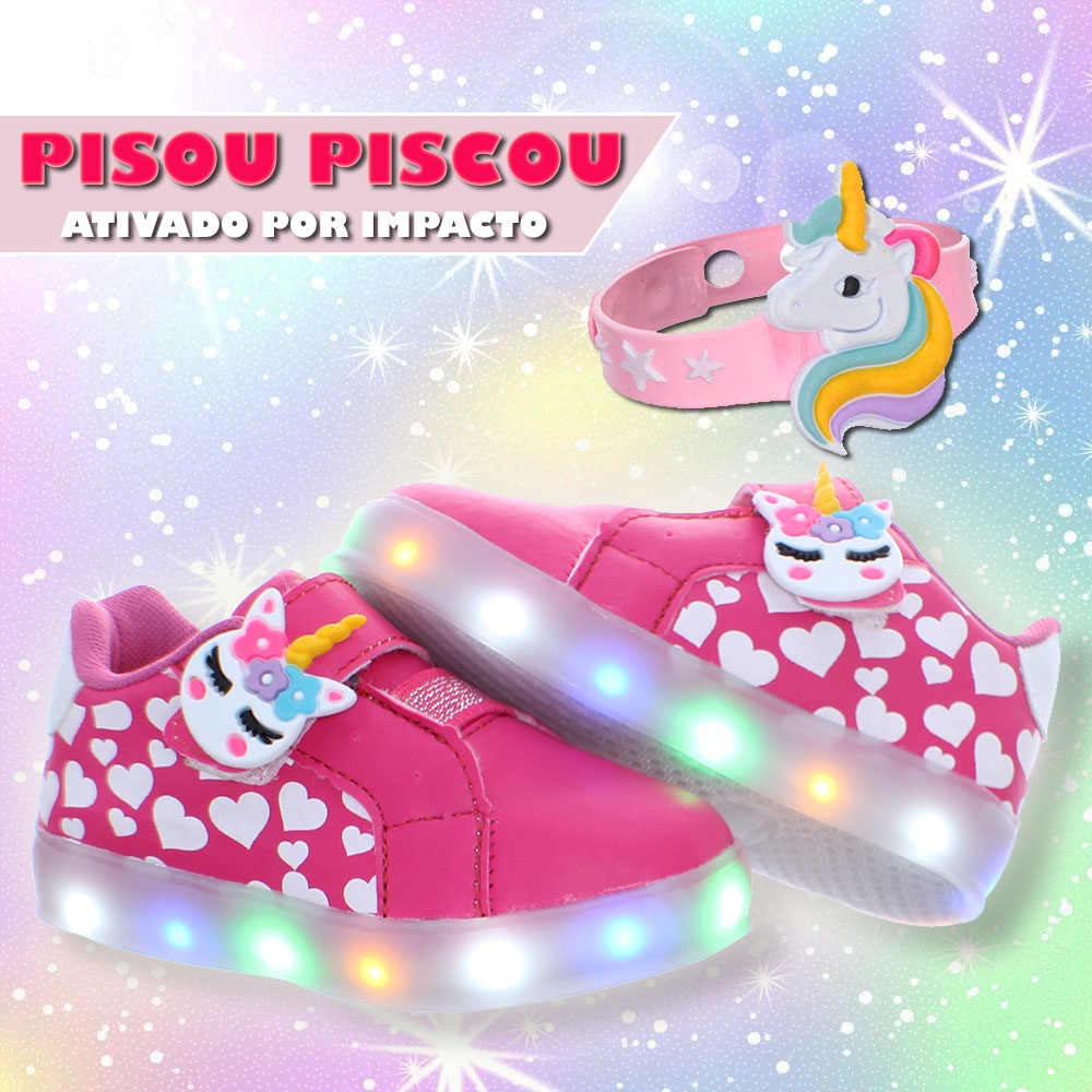 Tenis de discount unicornio con luz