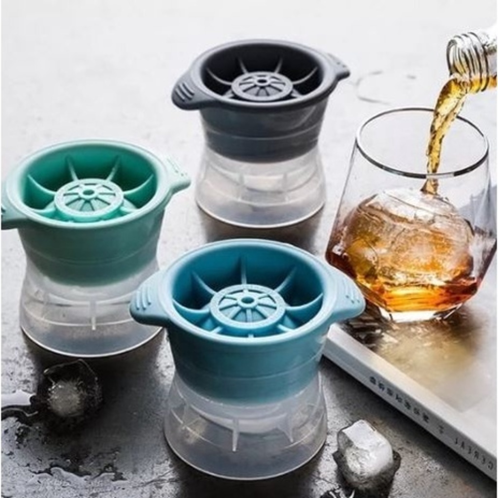 Forma De Gelo Esfera Bola Silicone Grande Redonda Bar Whisky Molde ICE Ball