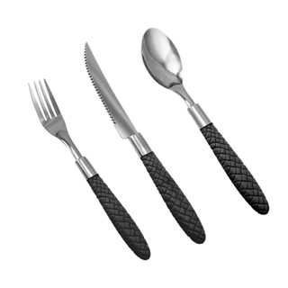Jogo De Talheres 36 Peças Garfo Faca Colher Inox Com Cabo De Plástico Blumenau