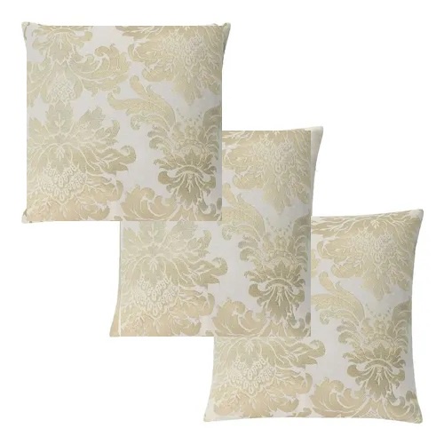 Kit Capas de Almofadas Jacquard 3 Un Luxo 40x40