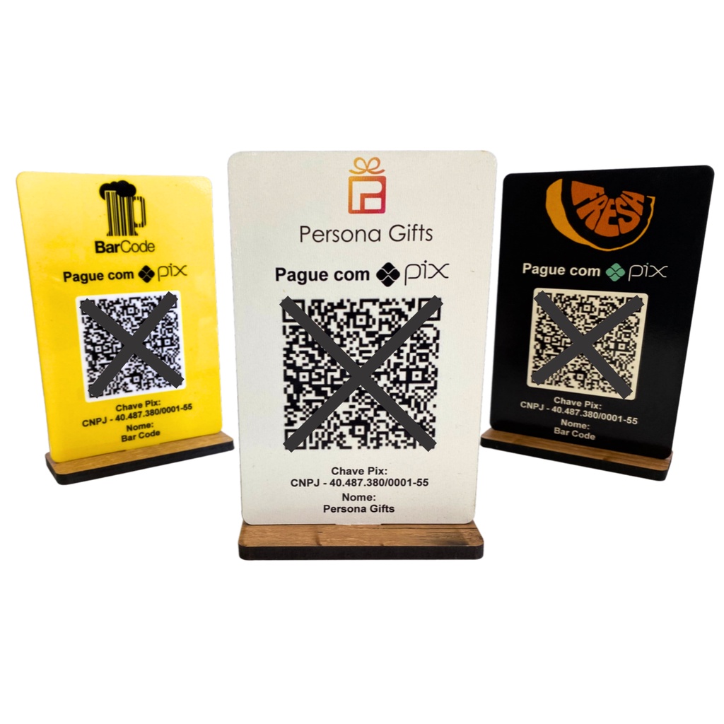 Placa Pix Qr Code / Google / Wifi / Insta Personalizada Corre Que