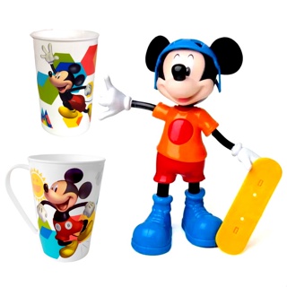 Boneco Mickey Radical com Som Elka + Copo e Caneca Disney