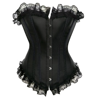 Atacado Steampunk Corset Steel Boned Lace Up Body Sexy Overbust