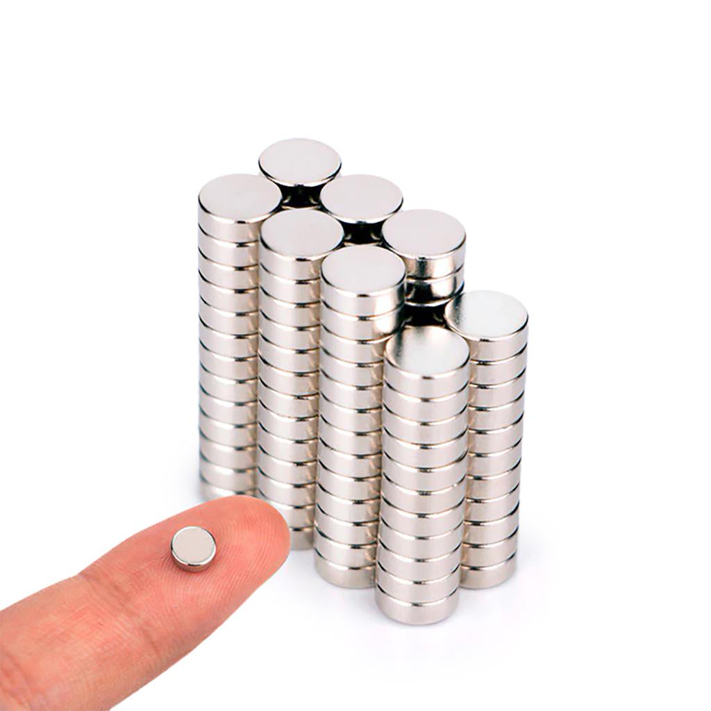 Kit 100 Imã De Neodimio 5x1 5mm x 1mm Pastilha Redondo Micro Pequeno Ultra Forte N35 Promo