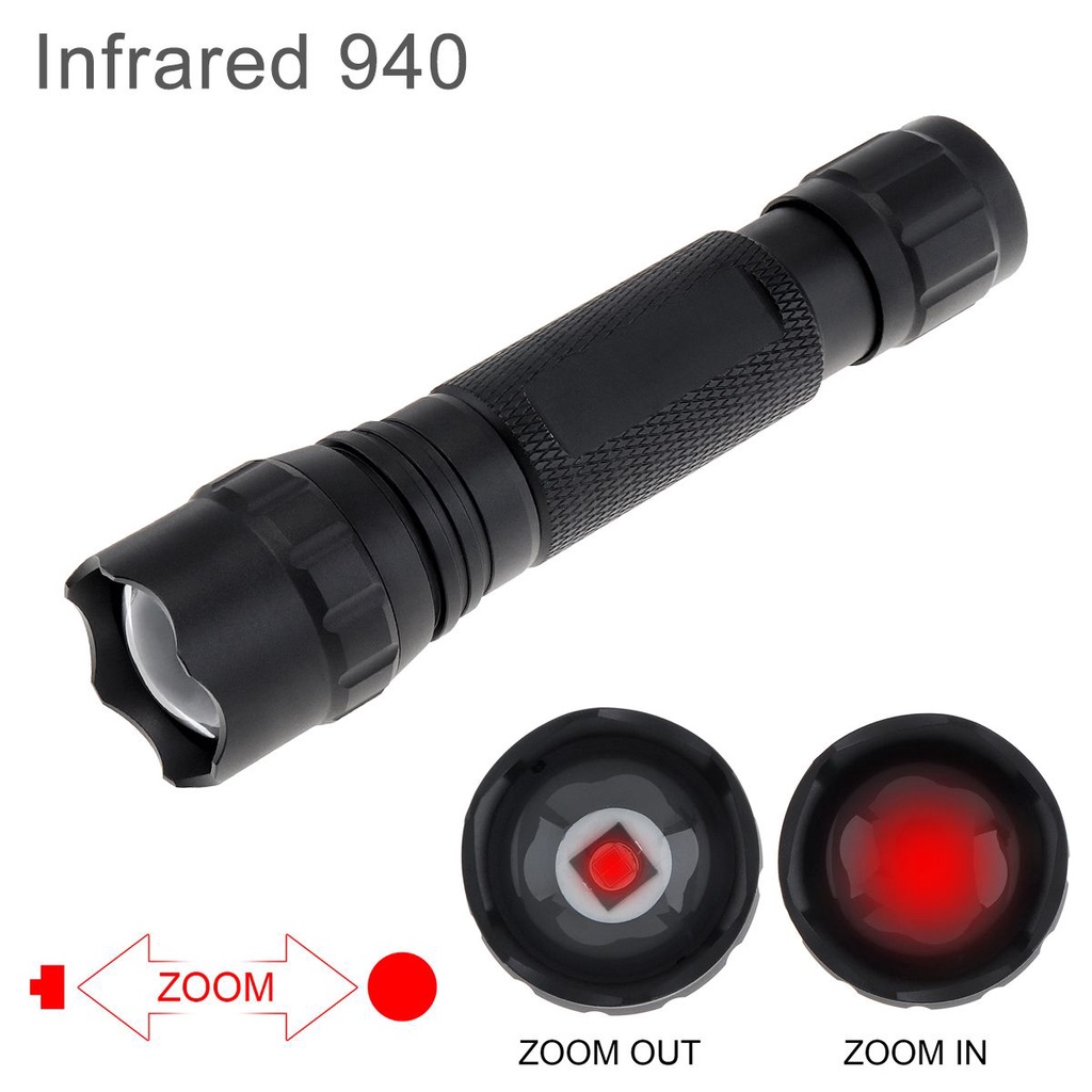 501F LED Infravermelho IR 940nm Zoom Lanterna Portátil À Prova D'água E ...