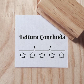 Carimbo para Livros - Leitura Concluída - Modelo D