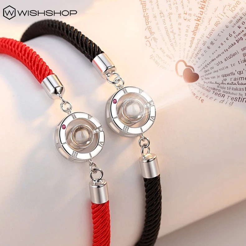 100 Idiomas Pulseiras Pingente ""Eu Te Amo"" Casal
