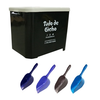 Porta Ração Tudo de Bicho + Pá Dosadora