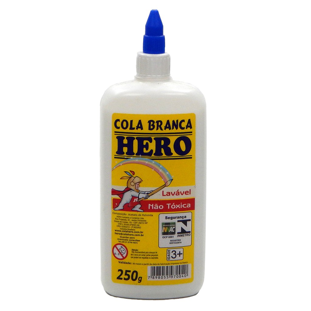 COLA BRANCA HERO 250G | Shopee Brasil
